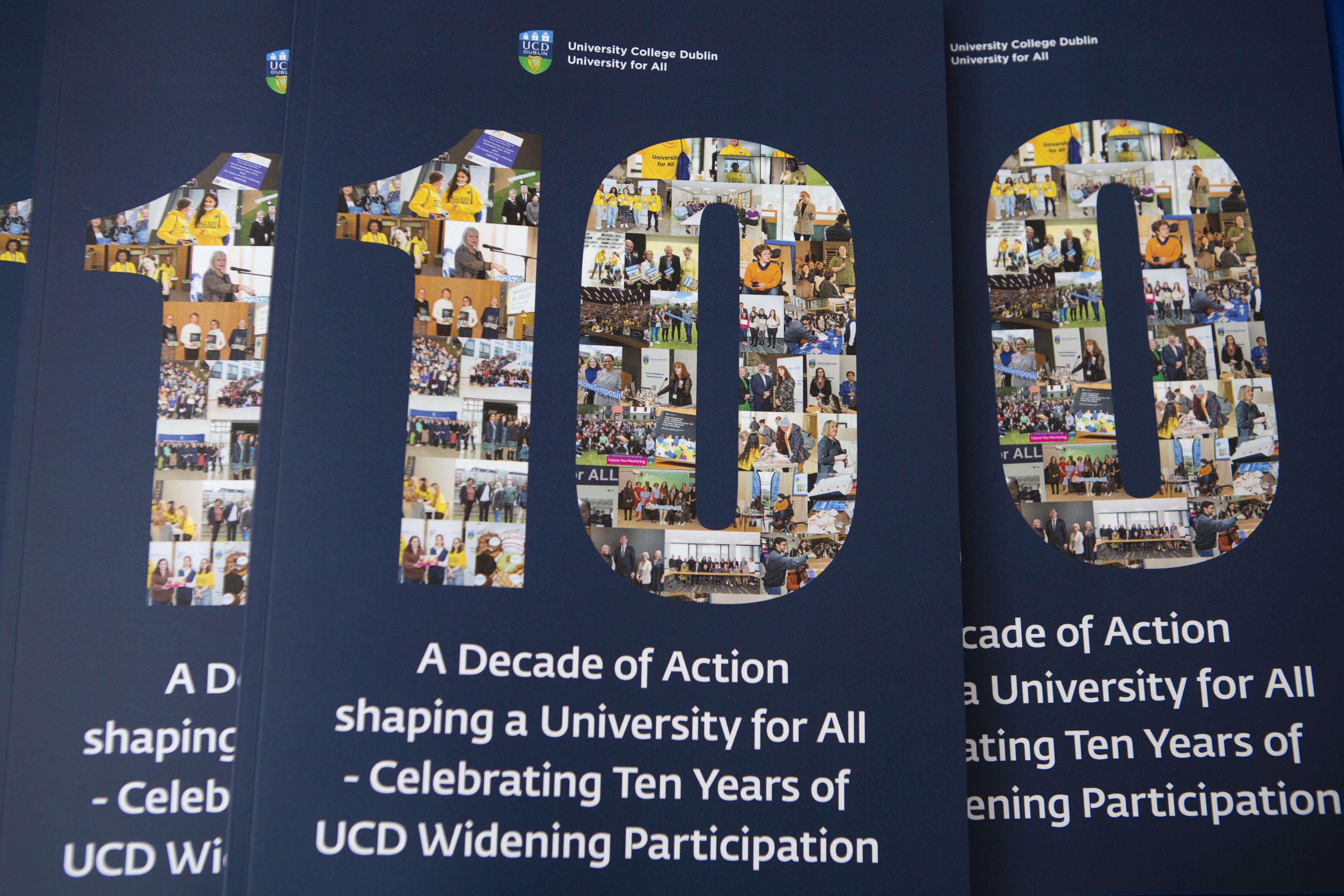 Front cover of the publication: A Decade of Action shaping a University for All